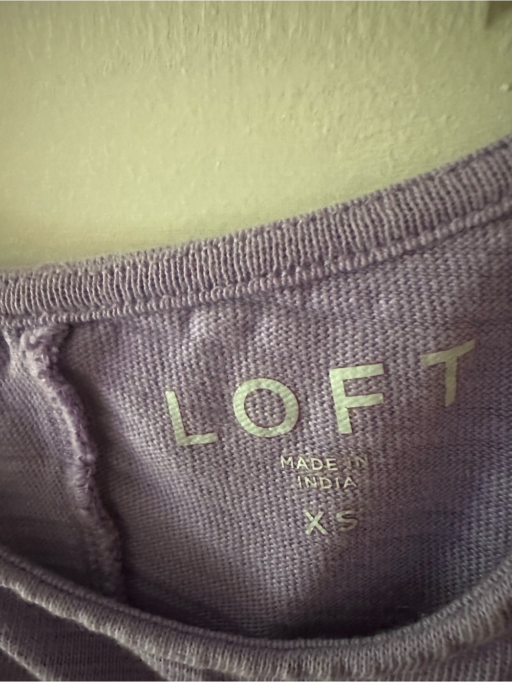 LOFT Purple Crewneck Short Sleeve Tee